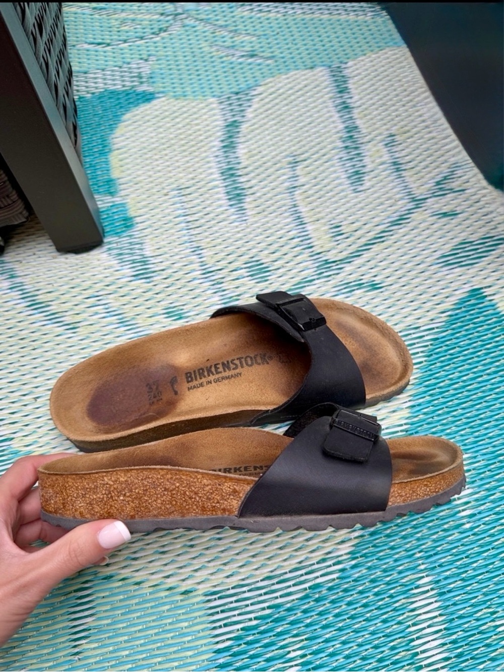 Birkenstock Women's Black Madrid Single-buckle Sandals 6.5 37